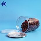 Imballaggio cilindrico di plastica delle caramelle dello spuntino dei contenitori dell'ANIMALE DOMESTICO dell'alimento inscatolato