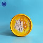Il secchio crema del biscotto IML personalizza il contenitore di plastica vuoto giallo del cilindro