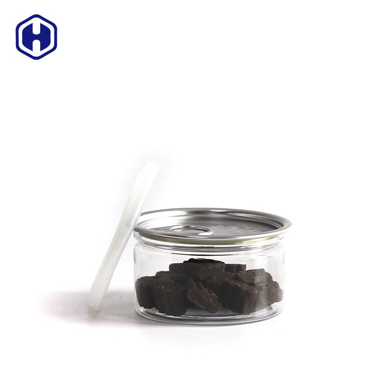 Acciaio a prova di perdita trasparente Pet Easy Open Cann Plastic / Pet Easy Open Can For Sauce