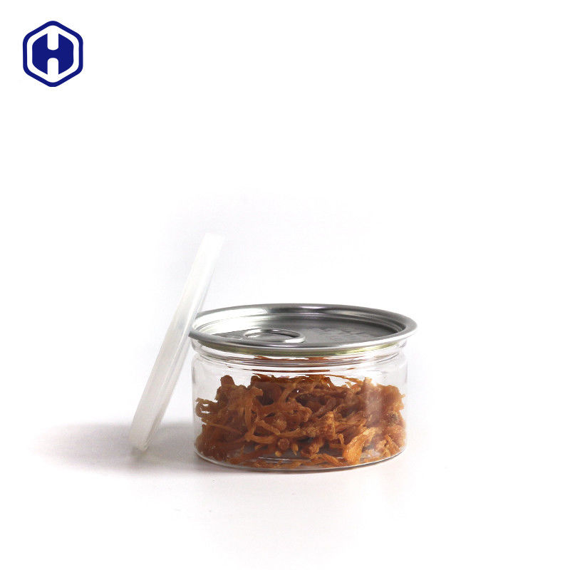 Acciaio a prova di perdita trasparente Pet Easy Open Cann Plastic / Pet Easy Open Can For Sauce