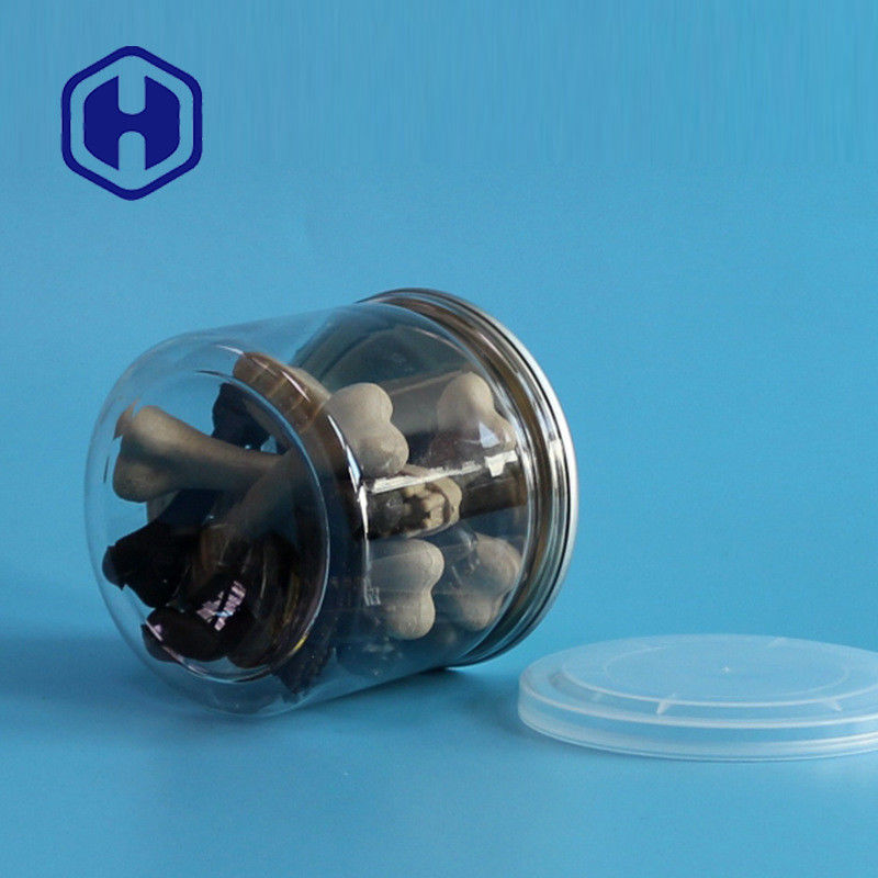 La lattina di plastica PET trasparente con facile fine aperto per la salsa e le spezie alimentari secche