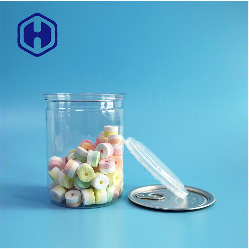 500ml 17oz imballaggio per supermercati Canno di plastica PET trasparente con fine di alluminio facile da aprire