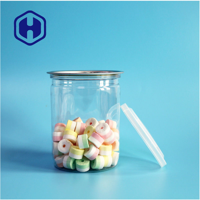 500ml 17oz imballaggio per supermercati Canno di plastica PET trasparente con fine di alluminio facile da aprire