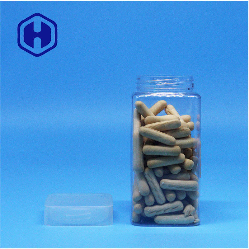 Vaso di plastica in PET con tappo a vite piatta