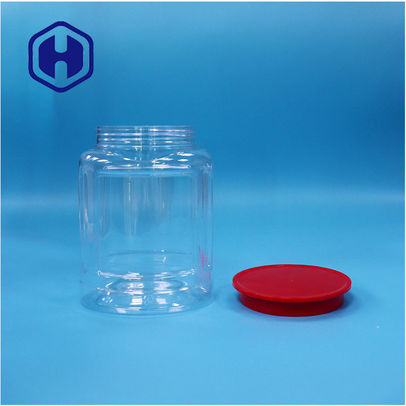 Ovale PET Noccioline di plastica Caramelle biscotti di pepe biscotti di cibo secco Bottone di vetro Capo superiore a vite