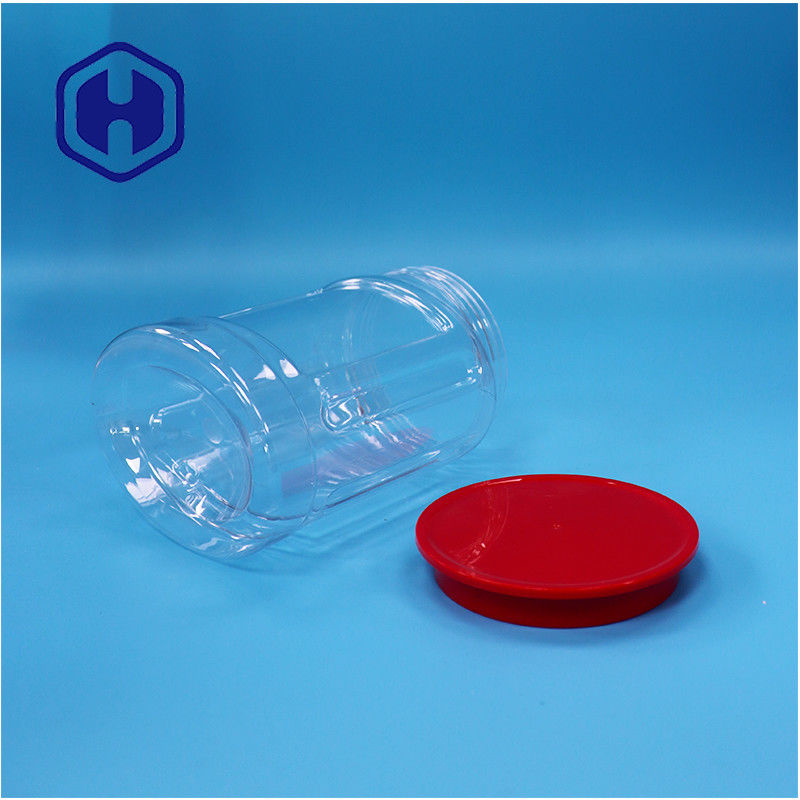 Forma ovale trasparente Noci di plastica caramelle biscotti al pepe cibo per bambini Boccone coperchio a vite