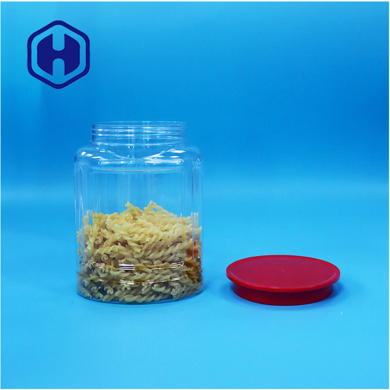 Forma ovale trasparente Noci di plastica caramelle biscotti al pepe cibo per bambini Boccone coperchio a vite