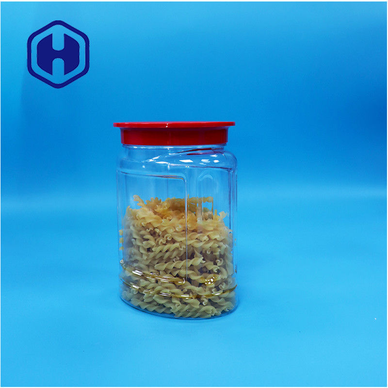 Forma ovale trasparente Noci di plastica caramelle biscotti al pepe cibo per bambini Boccone coperchio a vite