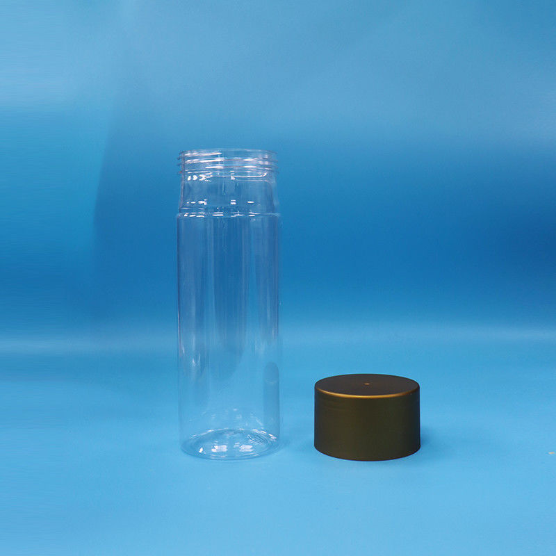 Biscotti trasparenti in PET di plastica Caramelle per bambini Alimenti alti cilindro rotondo Bastoni di cibo con tappi a vite