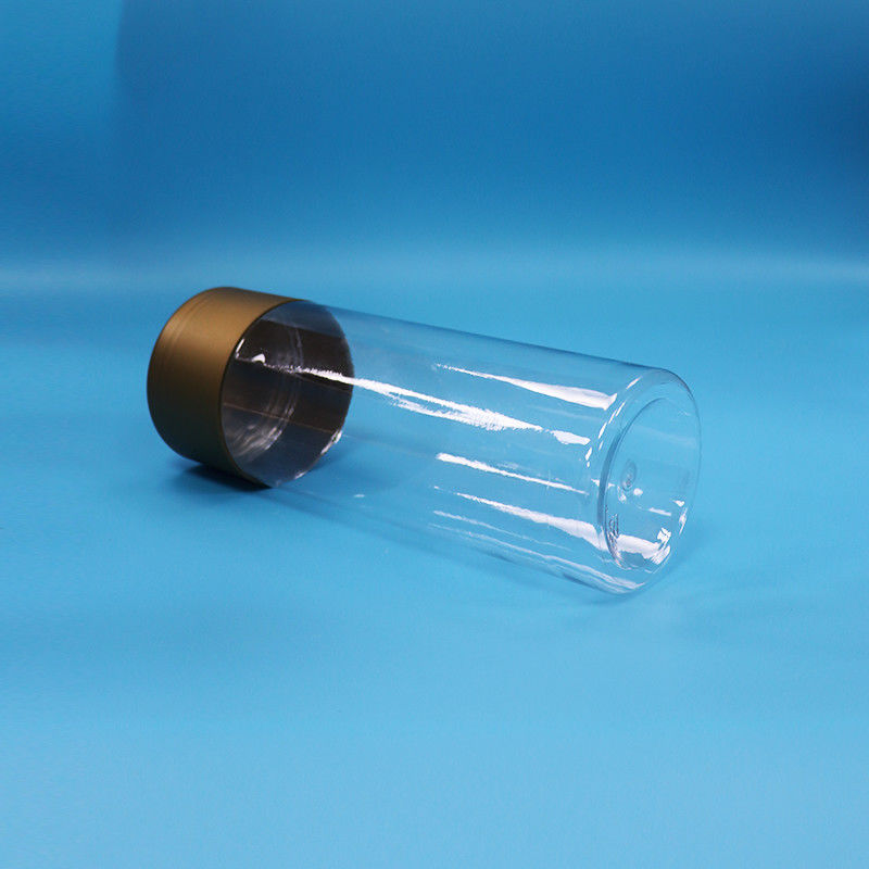 Biscotti trasparenti in PET di plastica Caramelle per bambini Alimenti alti cilindro rotondo Bastoni di cibo con tappi a vite