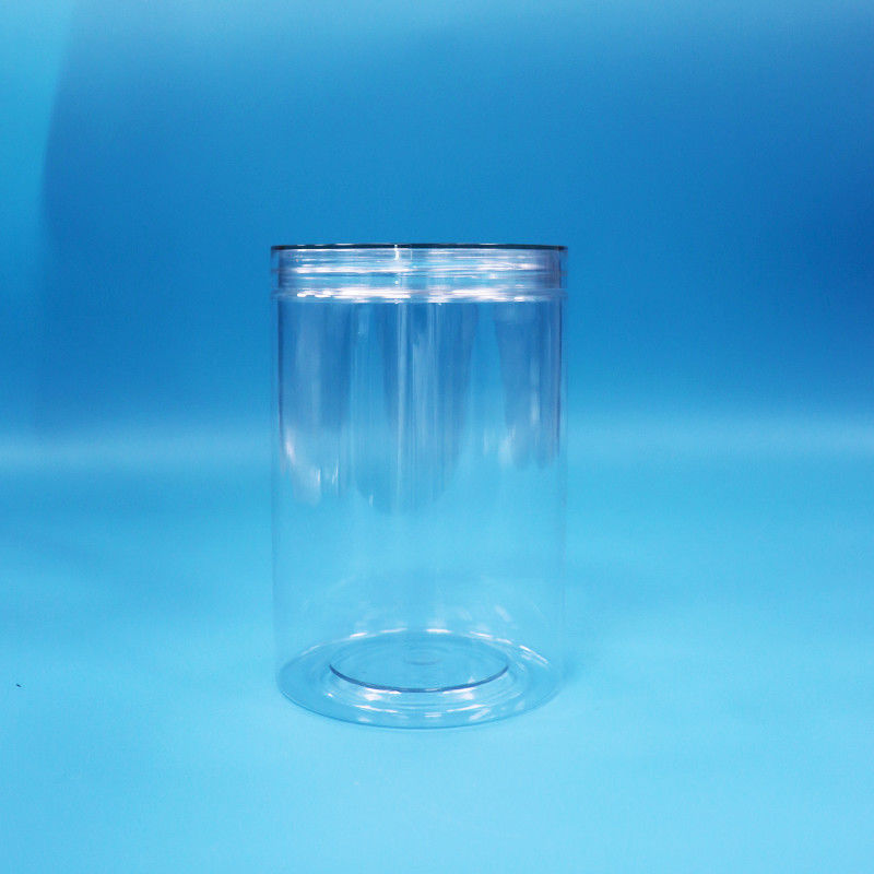 35.5oz Grado alimentare Nutri dolci Chiari cilindro Rotondo PET Bottiglia di plastica Chiaro Capo a vite