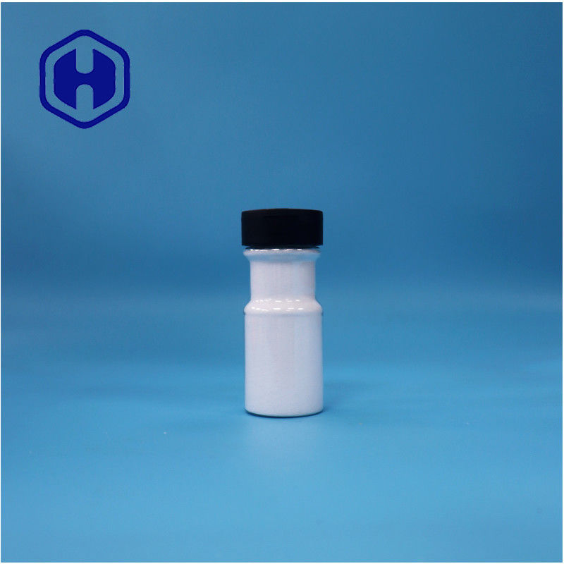 Barattole di saline di plastica rotonde trasparenti, amido di mais, di qualità alimentare, spezie, con tappo a doppio battito