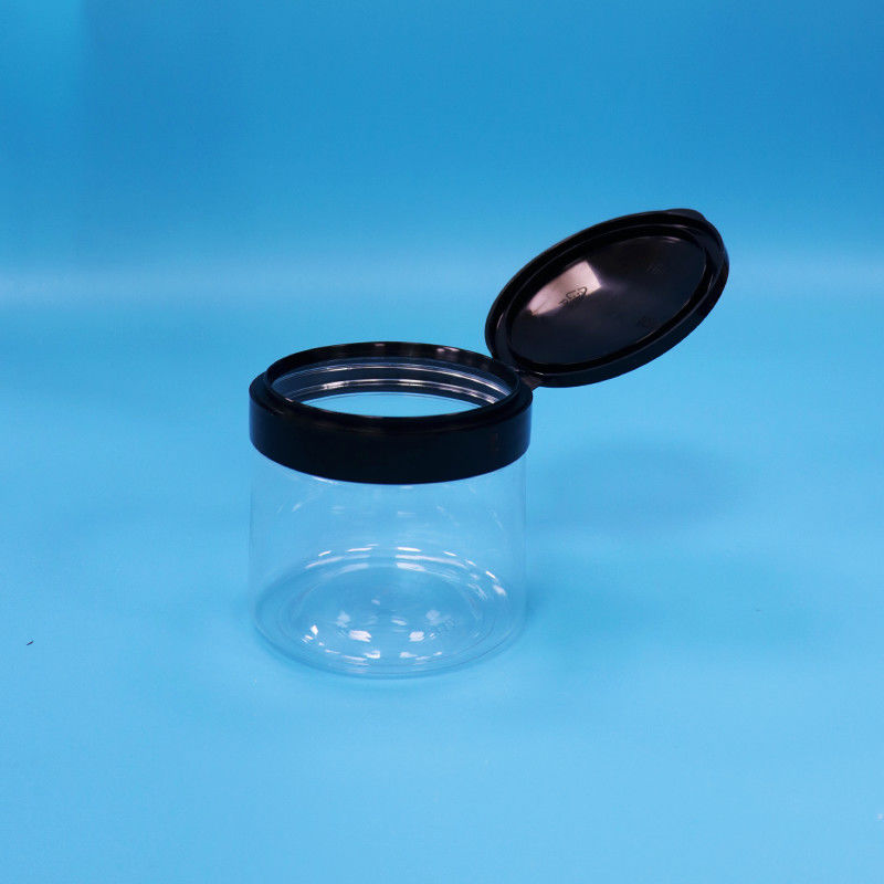 Grado alimentare Trasparente Piccolo rotondo Boccone di plastica per la conservazione degli alimenti Capo superiore a vite di plastica