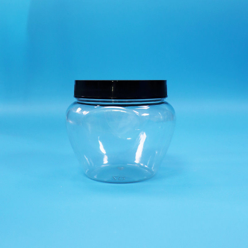 Forma unica trasparente sigillata in plastica PET Caramelle Cibo Biscotti Vaso di plastica a vite Capo piatto