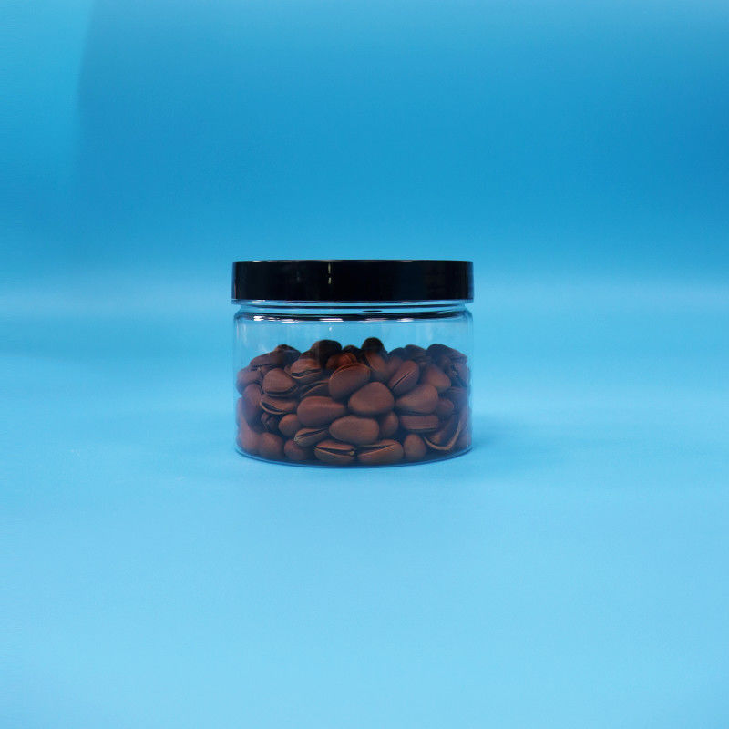 Bottone di plastica PET a forma di bocca rotonda trasparente per semi di tè nero giocattolo regalo caramelle