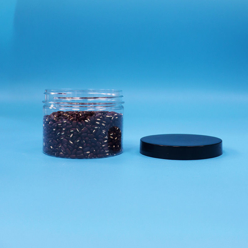 Bottone di plastica PET a forma di bocca rotonda trasparente per semi di tè nero giocattolo regalo caramelle