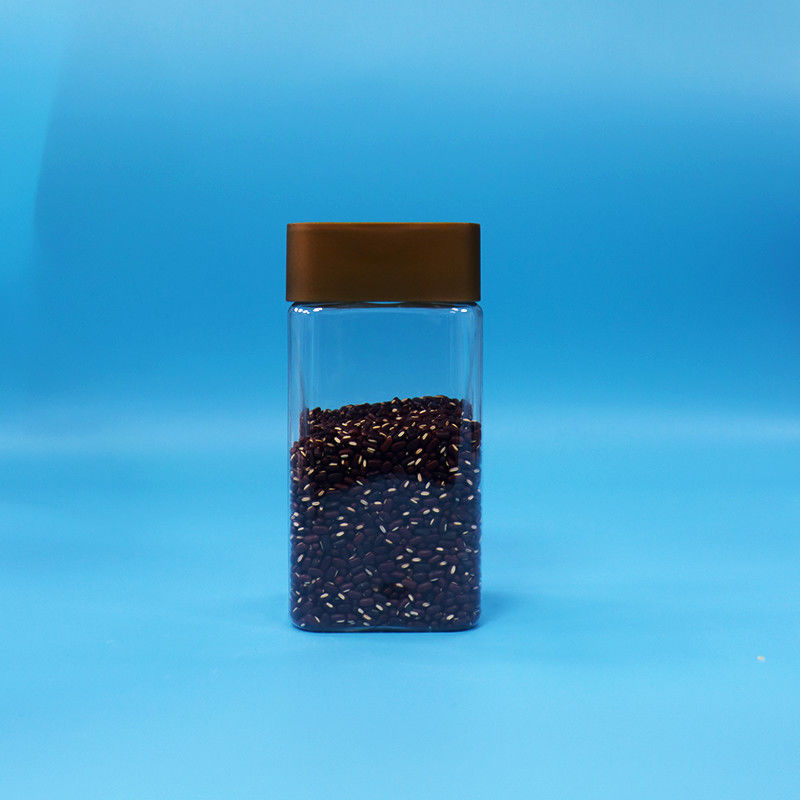 Pastellette trasparenti, dolci, di qualità alimentare, PET, plastica quadrata, vasetti di stoccaggio, tappi a vite