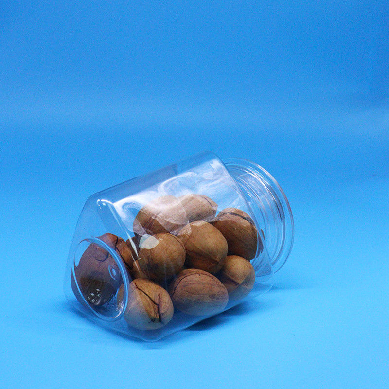 Cookie Food Candy Food Grade Chiaro Triangolo Forma PET Plastico Chiaro Barattolo Chiaro Capo