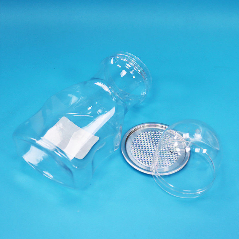 Nuovo design di forma alimenti per bambini caramelle durissime chiusura a vite vetro trasparente di plastica PET alimentare