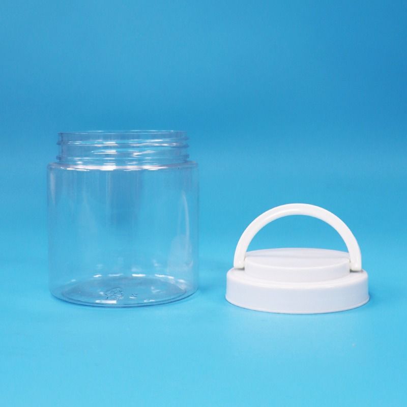 Facile Aprire Trasparente Rotondo Alimenti Bambini Semi Noci Caramelle Plastico PET Bastoni Capo a vite