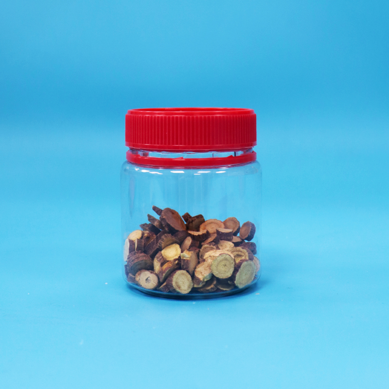 Piccole viti vuote per alimenti, coperchio rosso, plastica trasparente, PET, contenitori di noci dolci