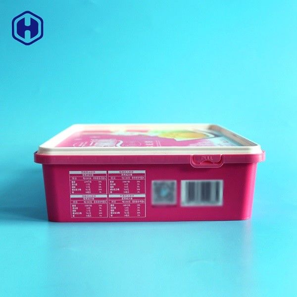 Scatola di plastica L25.7 * W21.3 dei pp IML * imballaggio asciutto della frutta del dolce di H6.9 480g