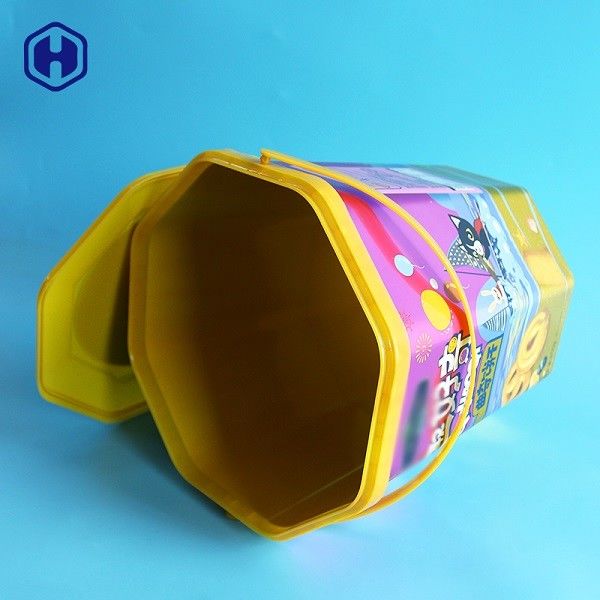 Secchio di forma IML dell'ottagono contenitori di plastica del biscotto da 1,96 galloni 8.25L