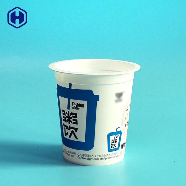 Tazze di plastica impermeabili del parfait del yogurt del commestibile della tazza della cima rotonda IML