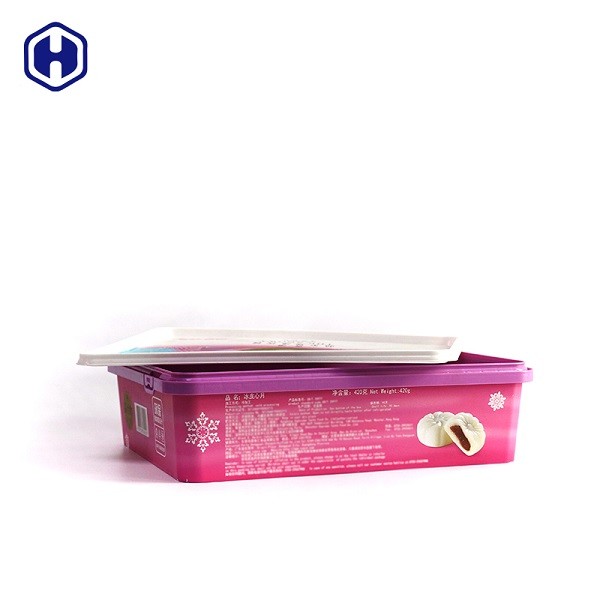 scatola del quadrato IML del commestibile 0.45KGS/graffio di plastica del contenitore del dolce resistente