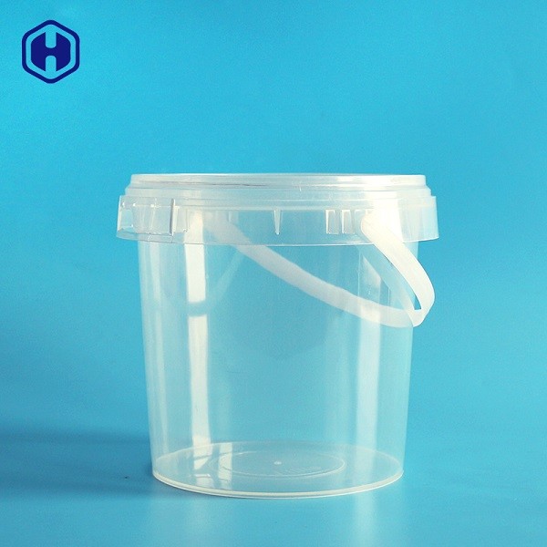 imballaggio su misura rotondo del recipiente di plastica di logo della stampa delle vasche del secchio pp di 1L IML