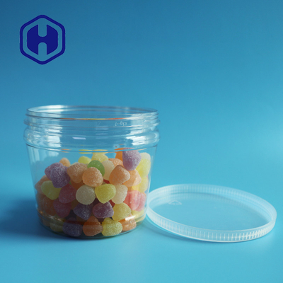 Il chiaro tronco di cono circolare di plastica del barattolo 680ml dell'imballaggio modella il recipiente di plastica rotondo