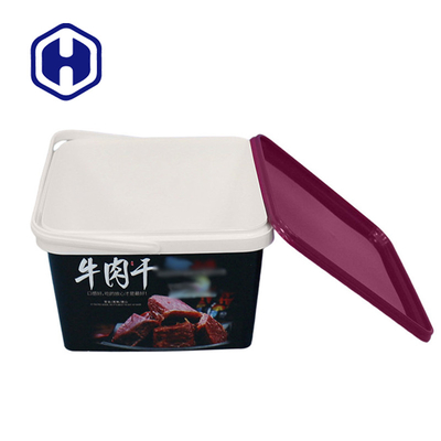 Contenitori in plastica IML Eco-Friendly Custom Square 2L Plastic Cracker Biscuit Packaging Box