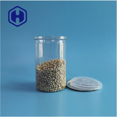 Frutti di mare Noci Alimenti Sicuri Trasparenti Riciclabili Rotonde Canne di alimenti in PET con facile apertura