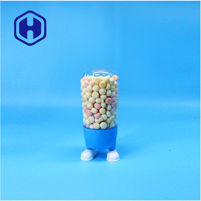 Cartoon in forma di bambino PET Lollipop Caramelle biscotti zucchero Jar Fancy Rivestimento a vite