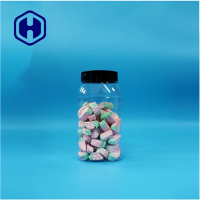Forma triangolare trasparente di plastica alimenti secchi Marshmallow Candy Jar Screw Top Cover