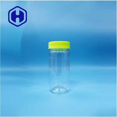 Alimenti chiari rotondi secchi Caramelle in plastica per regali Noci di zucchero Pitcher in PET Capo superiore a vite