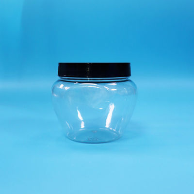 Forma unica trasparente sigillata in plastica PET Caramelle Cibo Biscotti Vaso di plastica a vite Capo piatto