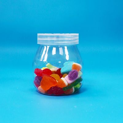 Piccoli biscotti di caramelle vuoti trasparenti PET barattolo di plastica con tappo a vite Grado alimentare Bpa libero