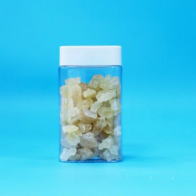 Barattolo quadrato airless bianco con coperchio a vite in plastica PET trasparente per conservazione snack e caramelle