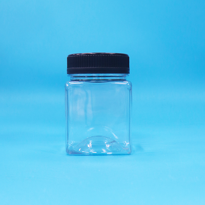 BPA-free trasparente, a presa quadrata, PET, plastica, biscotti di caramelle, bottiglia di imballaggio di noci
