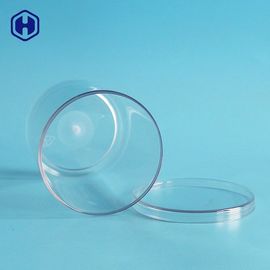 Barattolo di plastica del cilindro di imballaggio per alimenti di plastica ANIMALE DOMESTICO rotondo dei recipienti del chiaro