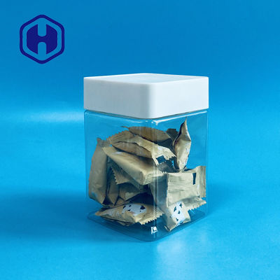 Il chiaro barattolo di biscotto di plastica dell'animale domestico per la noce dei semi della caramella gommosa e molle delle date ha asciugato la frutta di verdure