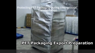Processo di imballaggio per l'esportazione che protegge gli imballaggi in PET per uso alimentare per la consegna globale