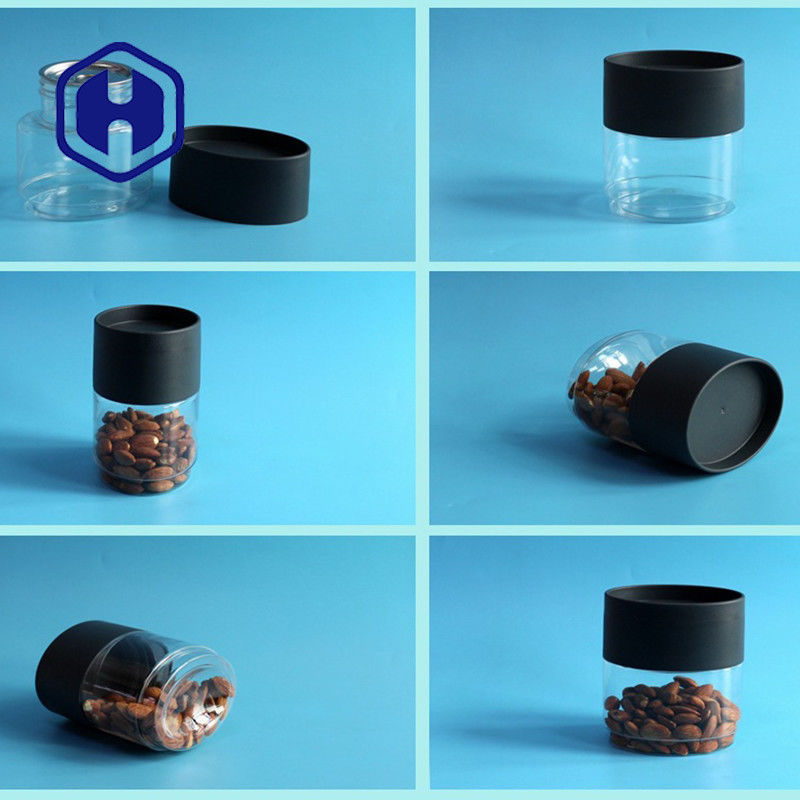 Contenitori di stoccaggio ovali piani di plastica su ordinazione dell'ANIMALE DOMESTICO del barattolo 13oz Tin Can Dry Fruit di imballaggio