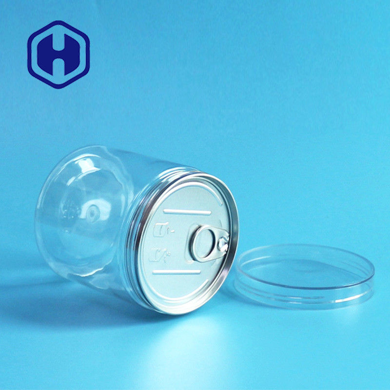 La latta di plastica vuota aperta facile 360ml dell'alimento PER ANIMALI DOMESTICI si asciuga ortaggi da frutto intorno al coperchio della vite ermetico