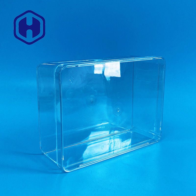 Scatole di imballaggio monouso in PET da 1180 ml Scatole di imballaggio di cioccolato in plastica rettangolare di grandi dimensioni