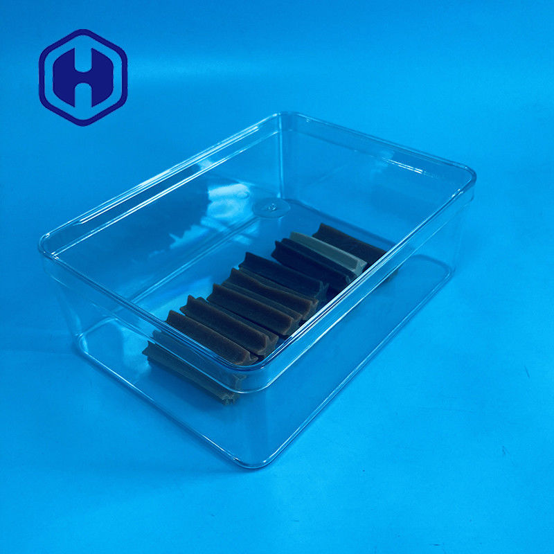 Scatole di imballaggio monouso in PET da 1180 ml Scatole di imballaggio di cioccolato in plastica rettangolare di grandi dimensioni