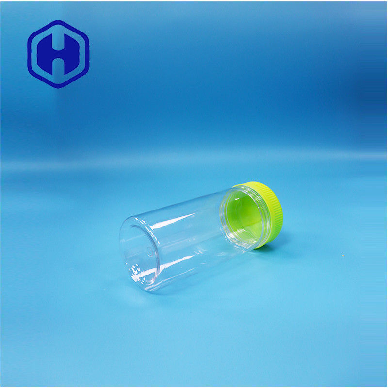 Alimenti chiari rotondi secchi Caramelle in plastica per regali Noci di zucchero Pitcher in PET Capo superiore a vite