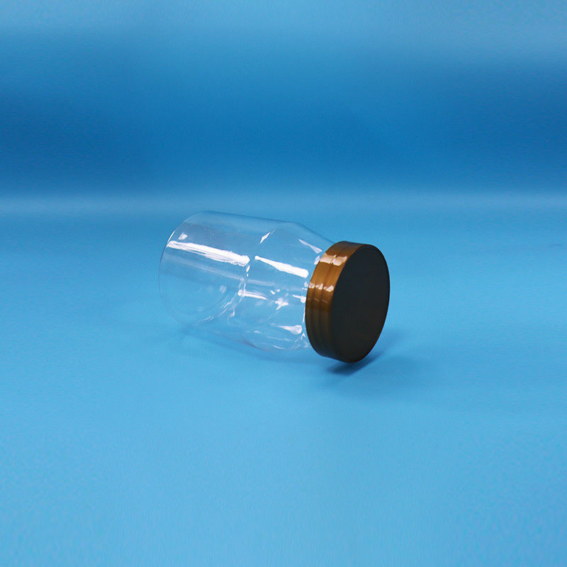 Biscotti a bocca larga e chiari Caramelle per bambini Cibo caricamento PET Boccone di plastica Capo a vite