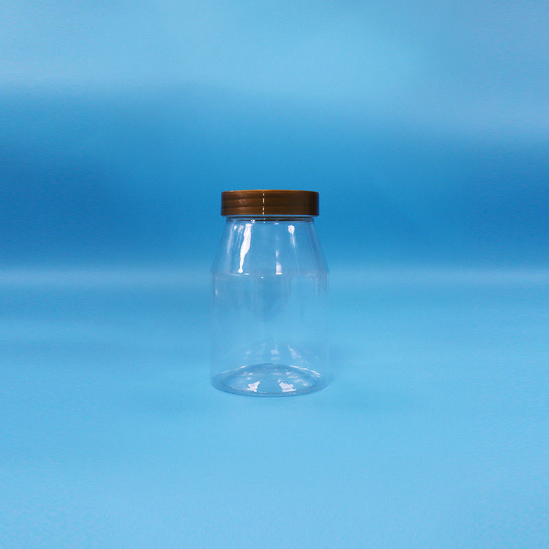 Biscotti a bocca larga e chiari Caramelle per bambini Cibo caricamento PET Boccone di plastica Capo a vite